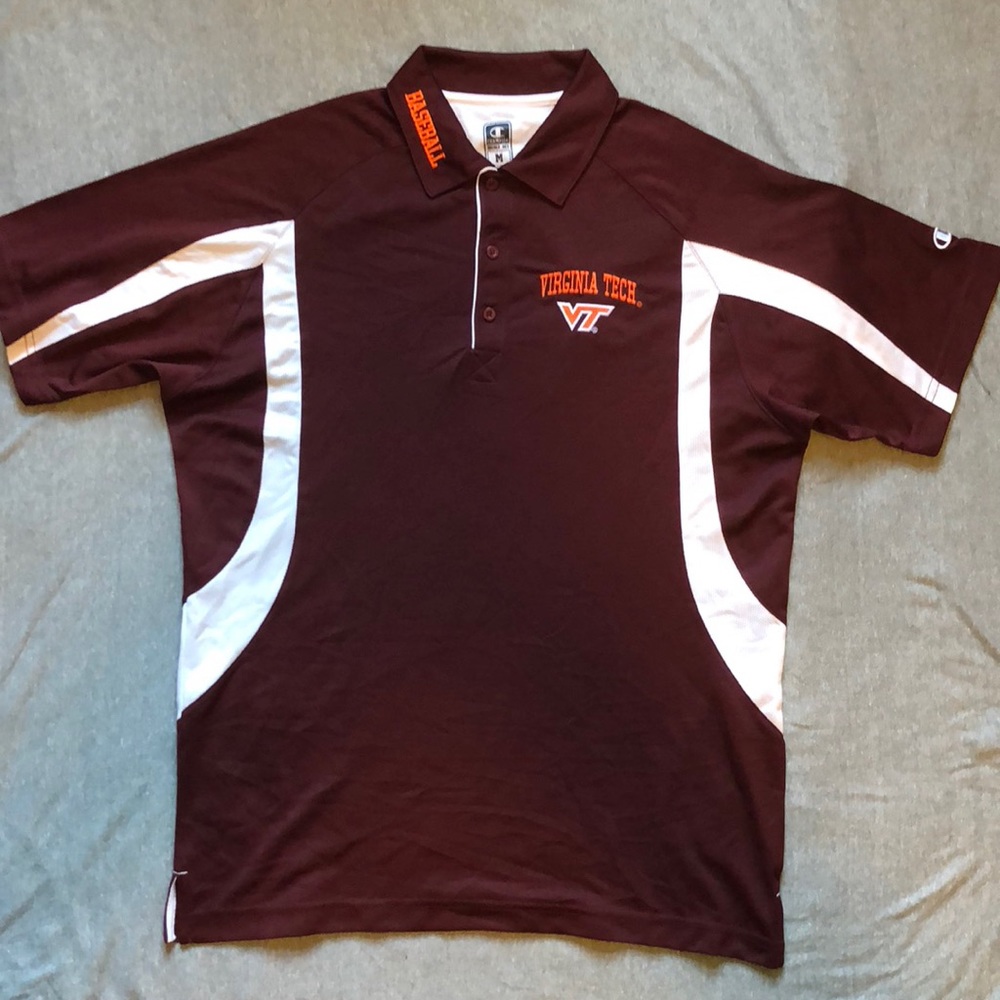 Men’s Champion Virginia Tech Baseball Polo 👕